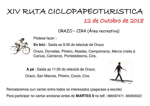 XIV RUTA CICLOPAPEOTURISTICA