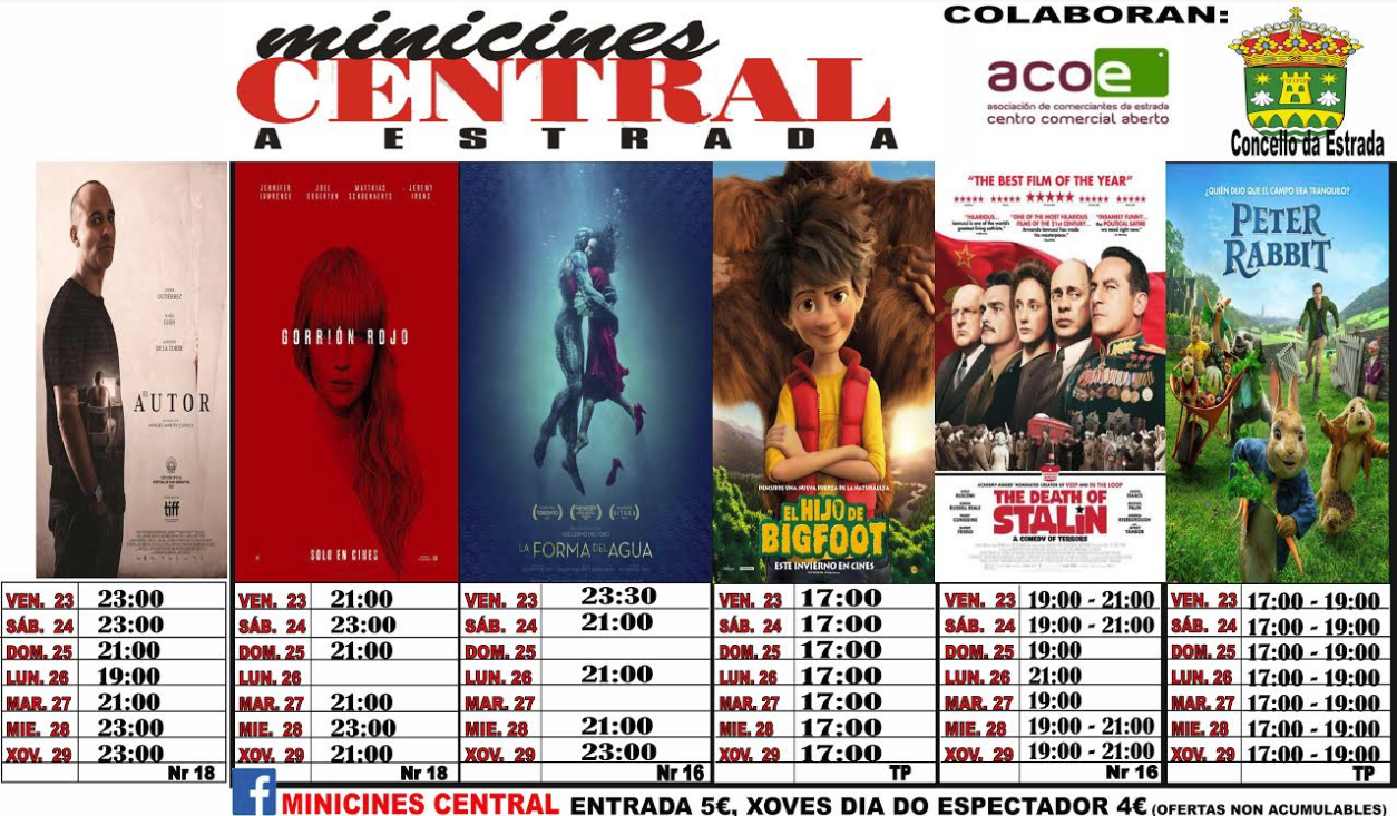 23 03 2018 Carteleira minicines central